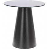 Stół okrągły fornirowany na jednej nodze Soleilo 60cm H62,5cm czarny Intesi