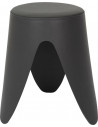 Stołek z tworzywa Eve 46cm szary Intesi