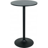 Stół barowy na jednej nodze Hvar 60cm H104cm czarny Intesi