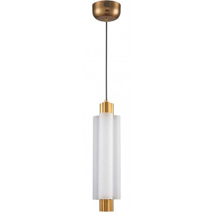 Lampa wisząca szklana glamour Osmo LED 38cm biało-złota Step Into Design