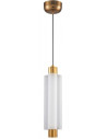 Lampa wisząca szklana glamour Osmo LED 38cm biało-złota Step Into Design