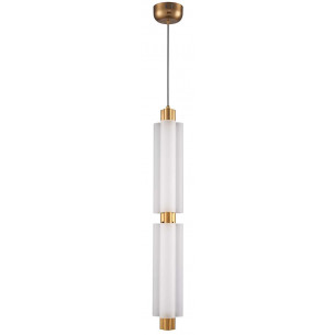 Lampa wisząca szklana glamour Osmo LED 78cm biało-złota Step Into Design