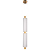 Lampa wisząca szklana glamour Osmo LED 78cm biało-złota Step Into Design