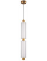 Lampa wisząca szklana glamour Osmo LED 78cm biało-złota Step Into Design
