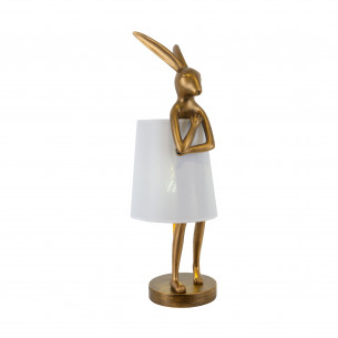 Lampa dla dzieci króliczek Haas 65cm biało-złota Yaskr