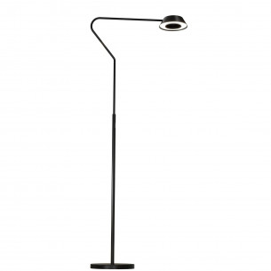 Lampa podłogowa ściemniana Garta LED anodyzowany szczotkowany czarny / czarny Yaskr