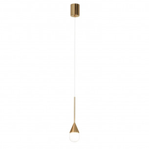 Mała lampa wisząca do łazienki Nata LED 3000K 6cm złoty błyszczący Yaskr