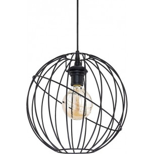 Stylowa Lampa wisząca druciana OrbitA 32 Czarna TK Lighting do salonu, sypialni i przedpokoju.