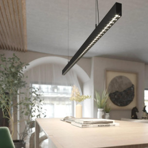 Lampa wisząca podłużna Sigi LED 3000K 36W 3932lm 120cm czarna Yaskr 2