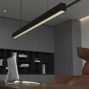 Lampa wisząca podłużna Sigi LED 3000K-4000K-6000K 44W 3504lm 120cm czarna Yaskr 2