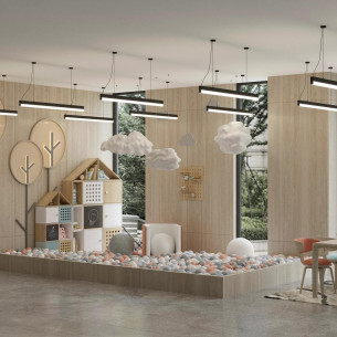 Lampa wisząca podłużna Sigi LED 3000K 36W 3169lm 120cm czarna Yaskr 2