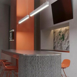 Lampa wisząca podłużna Sigi LED 3000K 45W 4028lm 120cm biała Yaskr 2