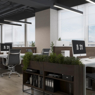 Lampa wisząca podłużna Sigi LED 3000K-4000K-6000K 43W 4906lm 120cm czarna Yaskr 2