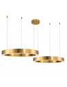 Lampa wisząca 2 ringi z pilotem Circle LED 60+60cm mosiądz Step Into Design