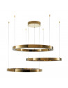 Lampa wisząca 3 ringi z pilotem Circle LED 40+60+80cm złoty połysk Step Into Design