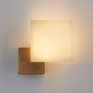 Kinkiet marmurowy Cubo LED 18cm biało-złoty Step Into Design