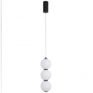 Lampa wisząca szklane kule Perla LED 12cm biało-czarna Step Into Design