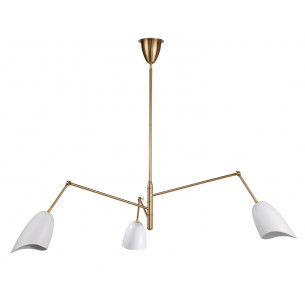Lampa sufitowa regulowana 3 ramiona Ragno 150cm biało-złota Step Into Design