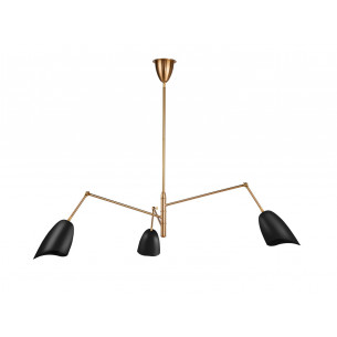 Lampa sufitowa regulowana 3 ramiona Ragno 150cm czarno-złota Step Into Design