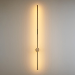 Kinkiet pionowy minimalistyczny Sparo LED 100cm złoty połysk Step Into Design