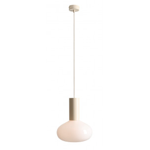 Lampa wisząca szklana Flo Cream 26cm opal / kremowy Aldex