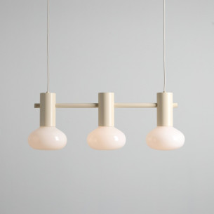 Lampa wisząca szklana Flo Cream III 75cm opal / kremowy Aldex