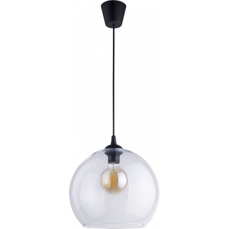 Stylowa Lampa wisząca szklana kula Cubus 30 Przeźroczysta TK Lighting do salonu, sypialni i przedpokoju.