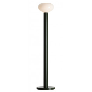 Lampa podłogowa szklana Flo Moss 26cm H138cm opal / zielony Aldex
