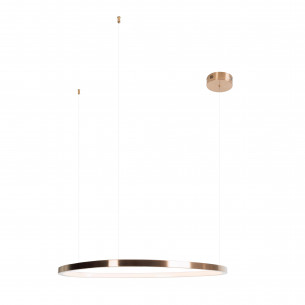 Lampa wisząca ring ściemniana Cayenne LED 80cm miedź szczotkowana / różowe złoto MaxLight