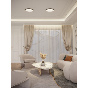 Plafon do łazienki z regulowaną barwą światła Lumos LED 30cm czarny MaxLight