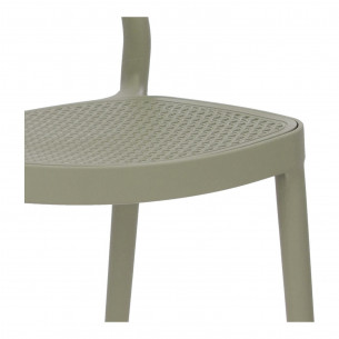 Krzesło ażurowe z tworzywa Bilto zielone Intesi 2