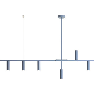 Lampa wisząca podłużna Trevo VI 126cm niebieska Aldex