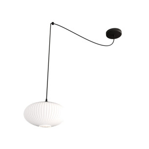 Lampa wisząca szklana pająk Origo 30cm opal Emibig