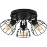 Alano III black wire ceiling spotlight with 3 lights TK Lighting
