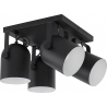 Spectra IV black industrial ceiling spotlight with 4 lights TK Lighting