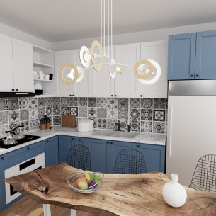 Lampa wisząca Skiva IV sklejka / biały Emibig 2