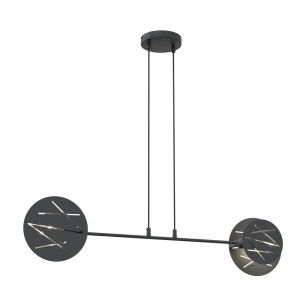 Lampa wisząca 2 punktowa modern Xotic czarna Emibig