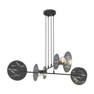 Lampa wisząca 4 punktowa modern Xotic czarna Emibig