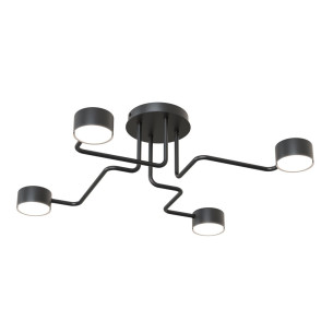 Lampa sufitowa 4 ramienna Kurage czarna Emibig