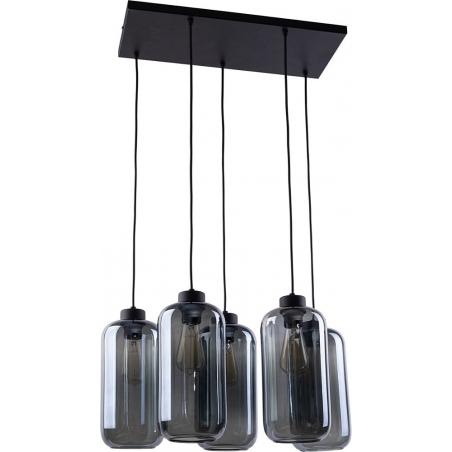Designerska Lampa sufitowa szklana Marco V Grafitowa TK Lighting nad stół.