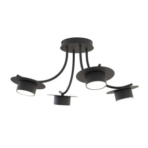 Lampa sufitowa 4 punktowa Enso 58cm czarna Emibig