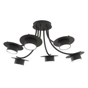 Lampa sufitowa 6 punktowa Enso 60cm czarna Emibig
