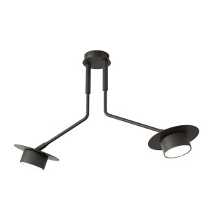 Lampa sufitowa na wysięgnikach Mizu II czarna Emibig