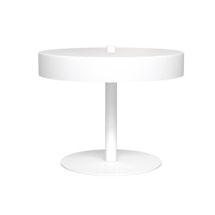 Lampa stołowa z płaskim kloszem Nemo 20cm H16cm biała Emibig
