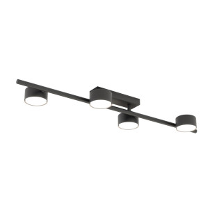 Plafon podłużny 4 punktowy Bet 80cm czarny Emibig