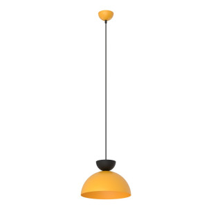 Lampa wisząca metalowa Lunaro 30cm pomarańczowy / czarny Emibig