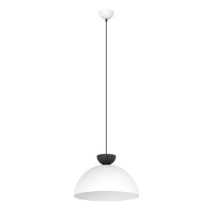 Lampa wisząca metalowa Lunaro 40cm biały / czarny Emibig