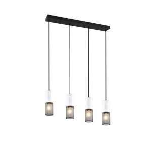 Lampa wisząca ażurowa loft Tosh IV 65cm czarno-biała Trio
