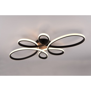 Plafon nowoczesny Fly LED 4000K 83cm czarny Trio