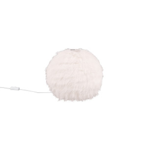 Lampa stołowa futrzana kula Furry 30cm piaskowa Reality